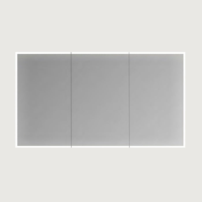 Luna Halo Tri-View Led Medicine Cabinet - Wall Or Recessed Mount - 60W x 30H" Aluminum/Glass/Aluminum