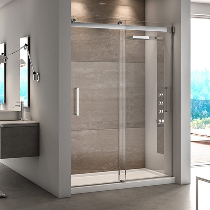 Mercury In-Line Bypass Right Sliding Shower Door - Wall Mount - 60W x 79H" Glass/Polished Chrome