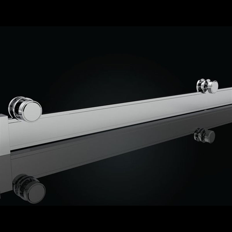 Mercury In-Line Bypass Right Sliding Shower Door - Wall Mount - 60W x 79H" Glass/Polished Chrome