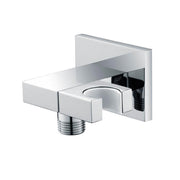 Universal Adjustable Angle Hand Shower Holder Connector - Wall Mount - 2" Brass/Polished Chrome