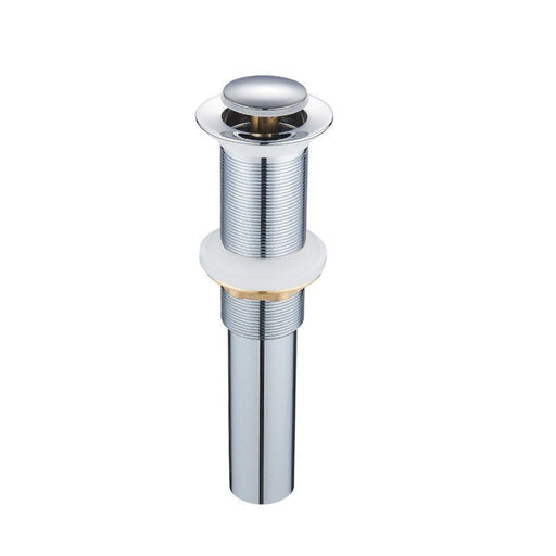 Universal Without Overflow Pop-Up Sink Drain - Drop-In - 2" Brass/Polished Chrome