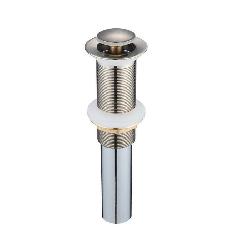 Universal Without Overflow Pop-Up Sink Drain - Drop-In - 2" Brass/Brushed Nickel