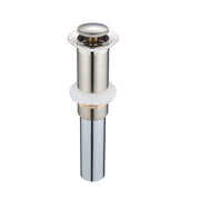 Universal Without Overflow Pop-Up Sink Drain - Drop-In - 2" Brass/Polished Nickel