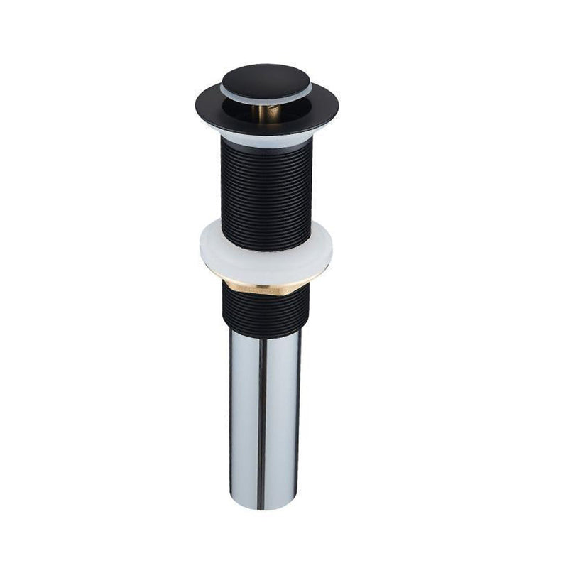 Universal Without Overflow Pop-Up Sink Drain - Drop-In - 2" Brass/Matt Black
