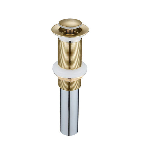 Universal Without Overflow Pop-Up Sink Drain - Drop-In - 2" Brass/Satin Brass