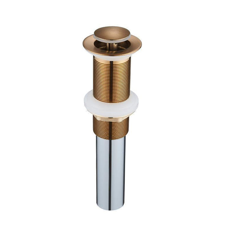 Universal Without Overflow Pop-Up Sink Drain - Drop-In - 2" Brass/Brushed Bronze