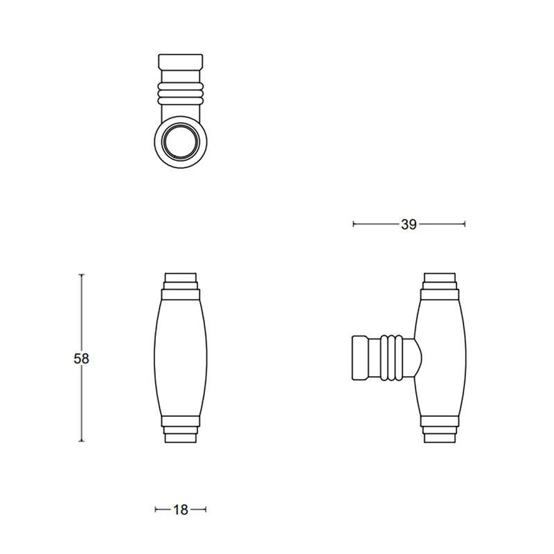 Timeless Cabinet Knob - Cabinet Mount - 3" Brass/Bright Nickel/Ebony Wood