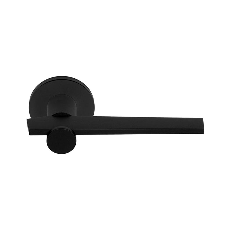 Tense Door Leverset - Door Mount - 6" Brass/Satin Black