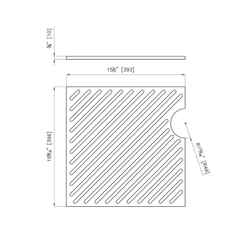 Leonardo Bottom Grid - Built-In - 16" Composite/Black