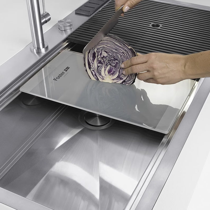 Universal Cutting Board - Free Standing - 10" Crystal/Glass