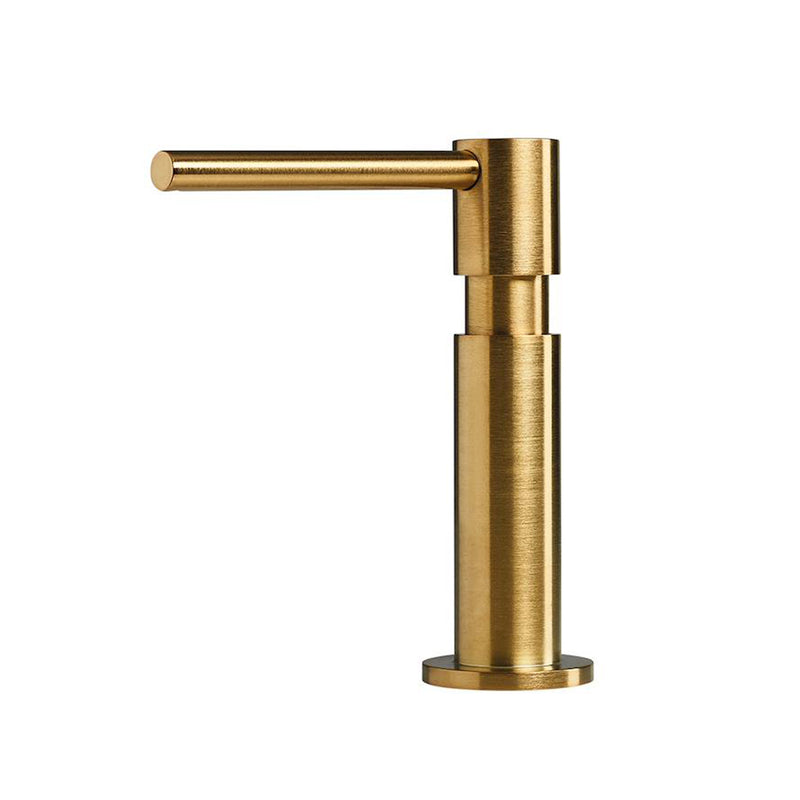 Evo Kitchen Soap Dispenser - Built-In - 2" Brass/Satin Gold