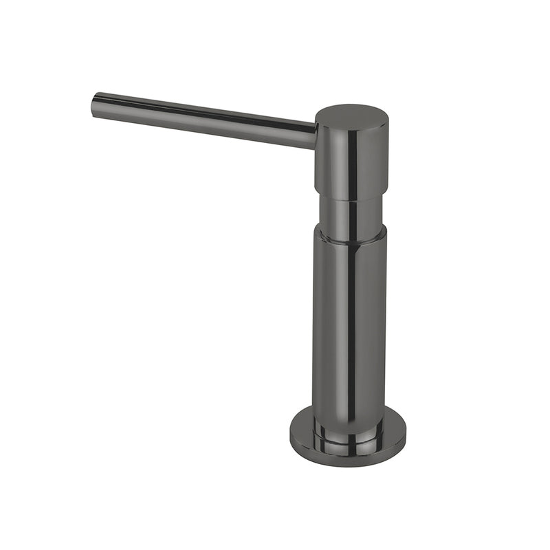 Evo Kitchen Soap Dispenser - Built-In - 2" Brass/Gun Metal Grey