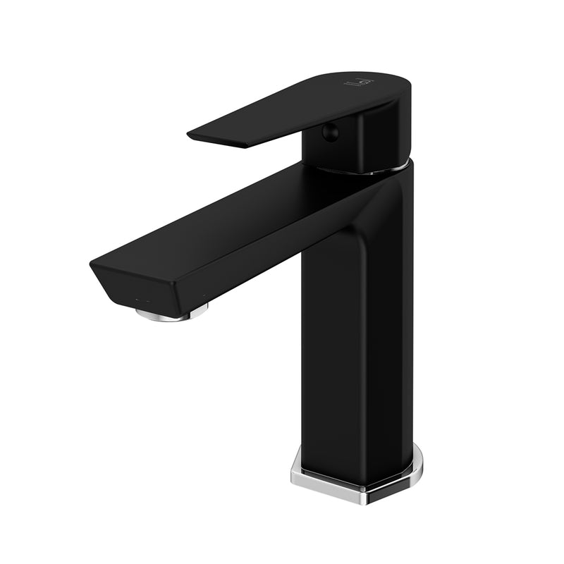 Aroha Bathroom Faucet - Single Hole - 6" Brass/Matt Black