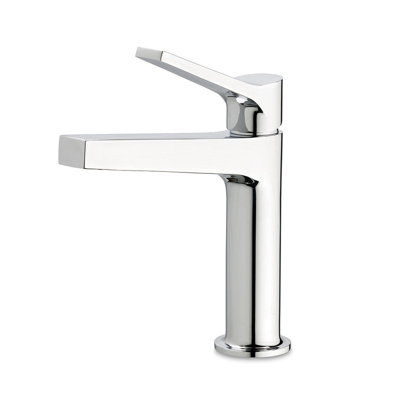Twit Bathroom Faucet - Single Hole - 8" Brass/Polished Chrome