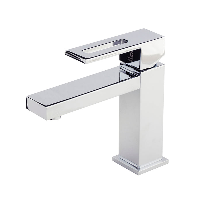 Nitro Bathroom Faucet - Single Hole - 6" Brass/Polished Chrome