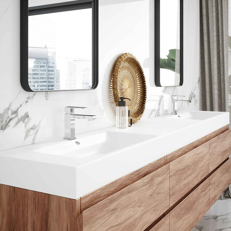 Nitro Bathroom Faucet - Single Hole - 6" Brass/Polished Chrome