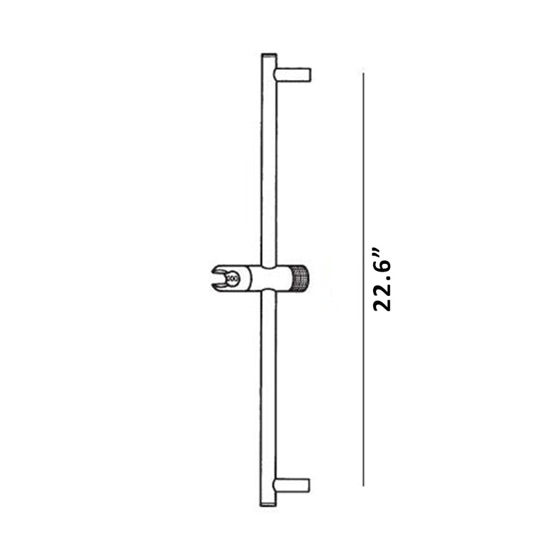 Tekno Hand Shower Column - Wall Mount - 23" Brass/Polished Chrome