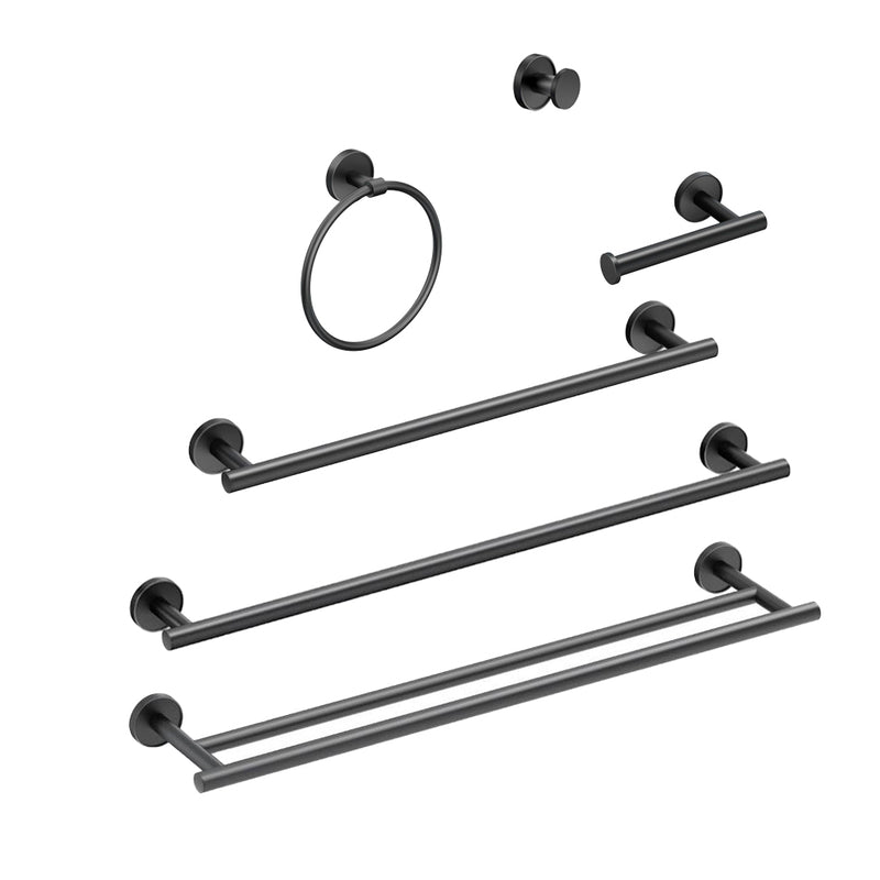Sky Bathroom Accessories Set - Wall Mount - Brass/Matt Black