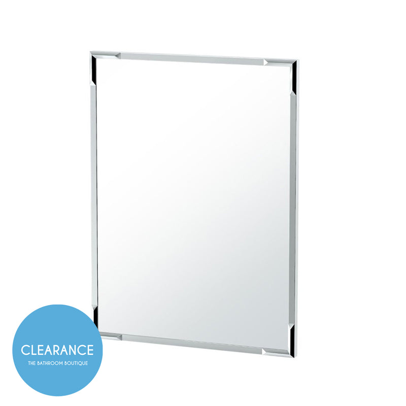 Faceted Vanity Mirror - Wall Mount - 25" Steel/Polished Chrome (Final Sale)