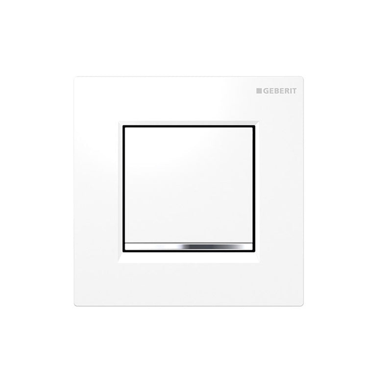 Type 30 Single Flush Plate Urinal - Wall Mount - 6" Plastic/Gloss White/Polished Chrome