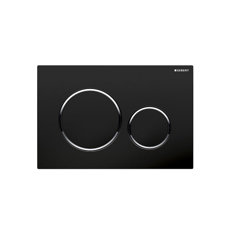 Sigma 20 Dual Flush Plate Urinal - Wall Mount - 10" Plastic/Matt Black/Polished Chrome