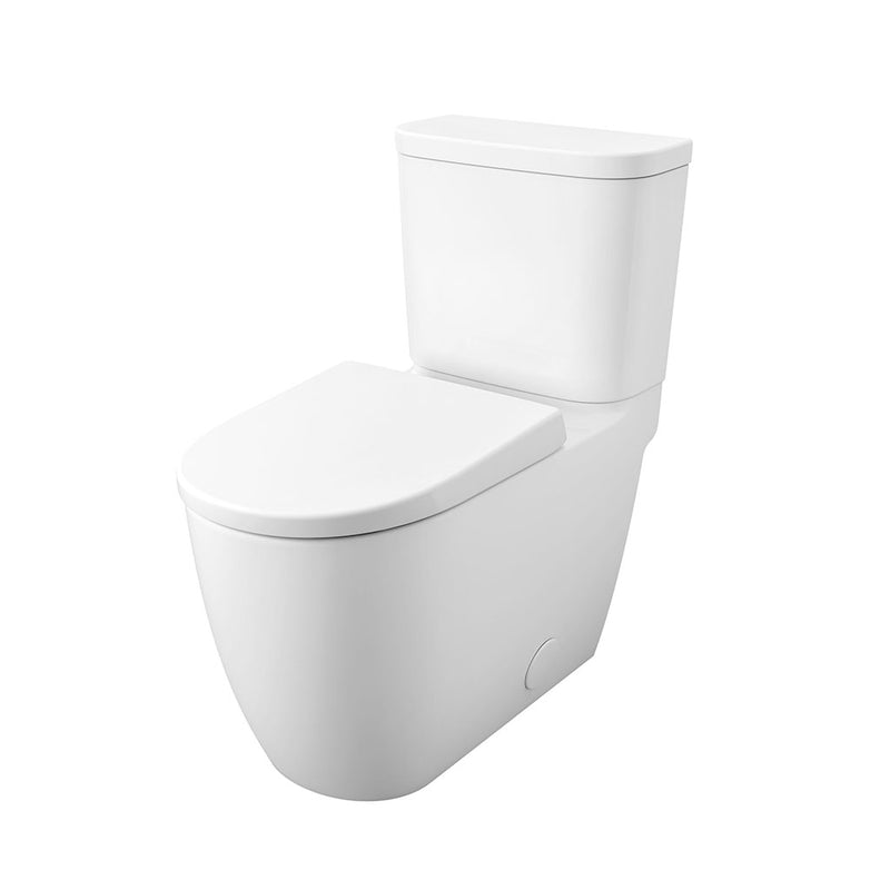 Essence Elongated Complete Left Lever Two Piece Toilet - Floor Mount - 17" Vitreous China/Alpine White