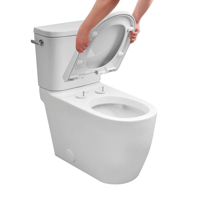 Essence Elongated Complete Left Lever Two Piece Toilet - Floor Mount - 17" Vitreous China/Alpine White