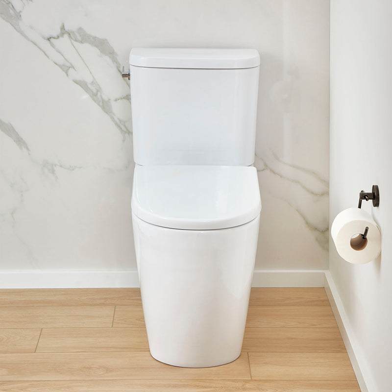 Essence Elongated Complete Left Lever Two Piece Toilet - Floor Mount - 17" Vitreous China/Alpine White