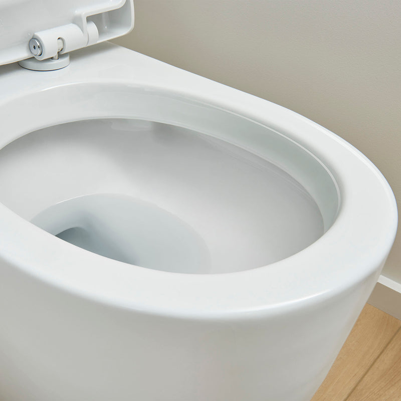 Essence Elongated Complete Left Lever Two Piece Toilet - Floor Mount - 17" Vitreous China/Alpine White