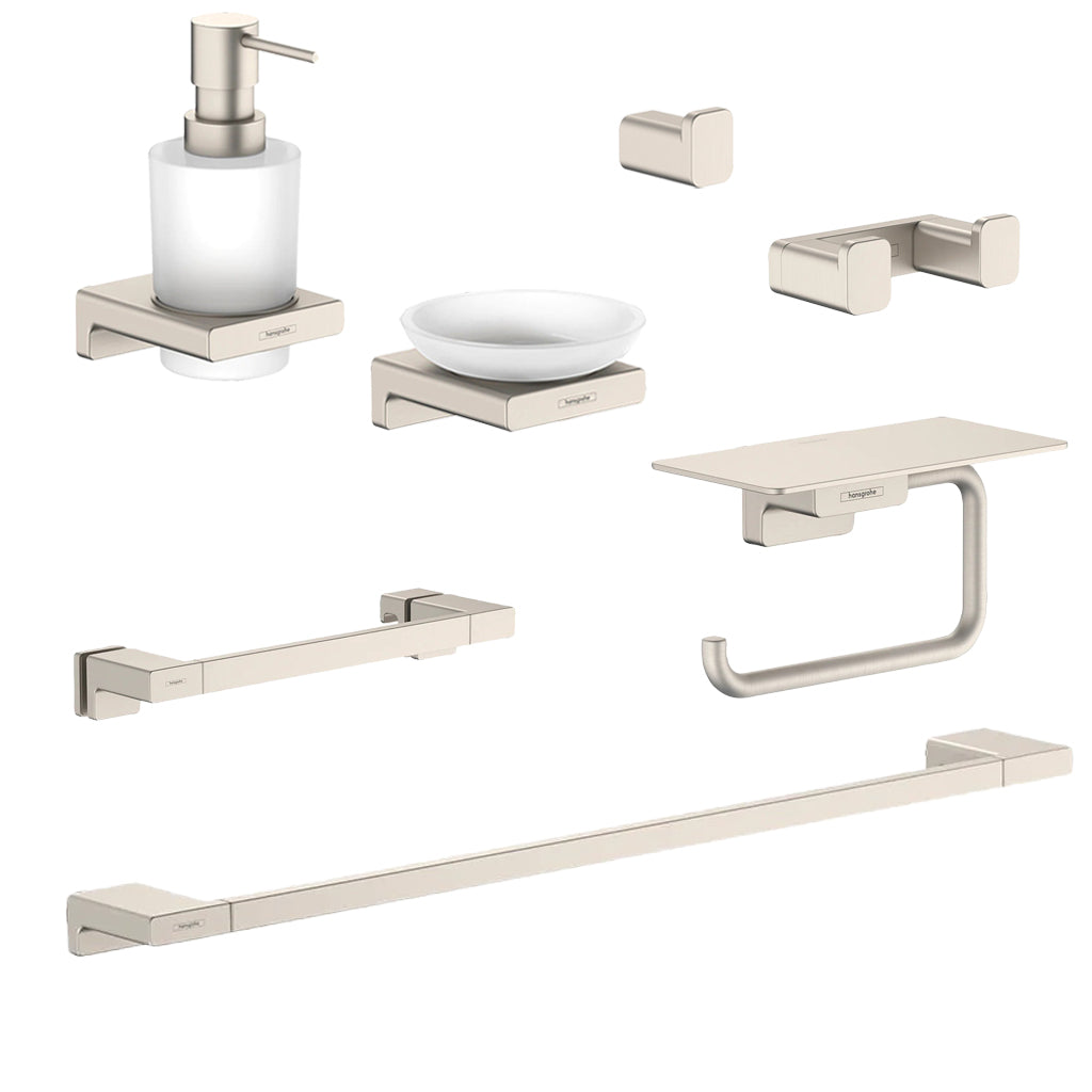 Hansgrohe 41755820 AddStoris Double Hook in Brushed Nickel