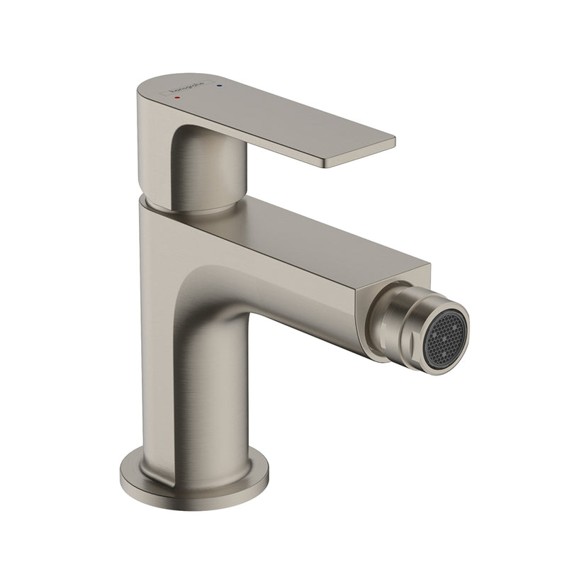 Rebris E Round Bidet Faucet - Single Hole - 6" Brass/Brushed Nickel