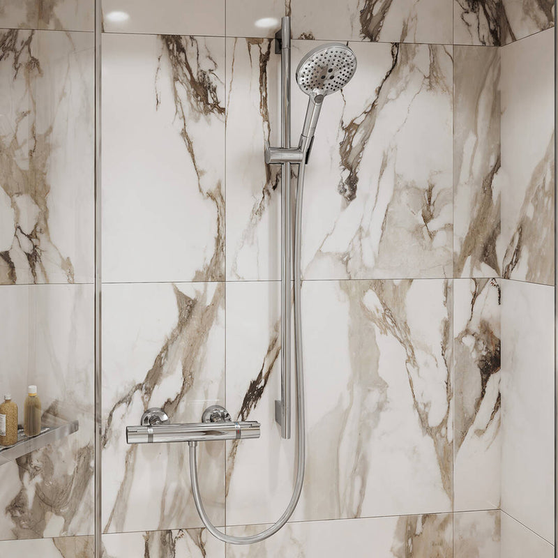 Unica Hand Shower Column - Wall Mount - 24" Brass/Polished Chrome