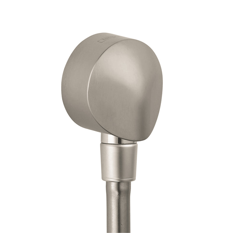 Fixfit Hand Shower Holder Connector - Wall Mount - 3" Brass/Brushed Nickel