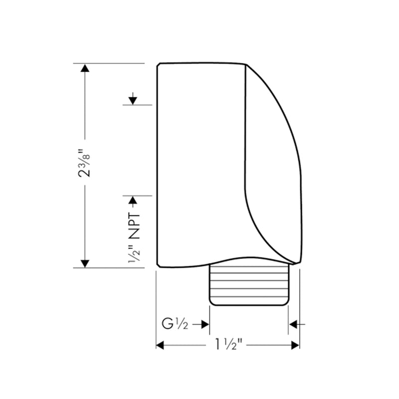 Fixfit Hand Shower Holder Connector - Wall Mount - 3" Brass/Brushed Nickel