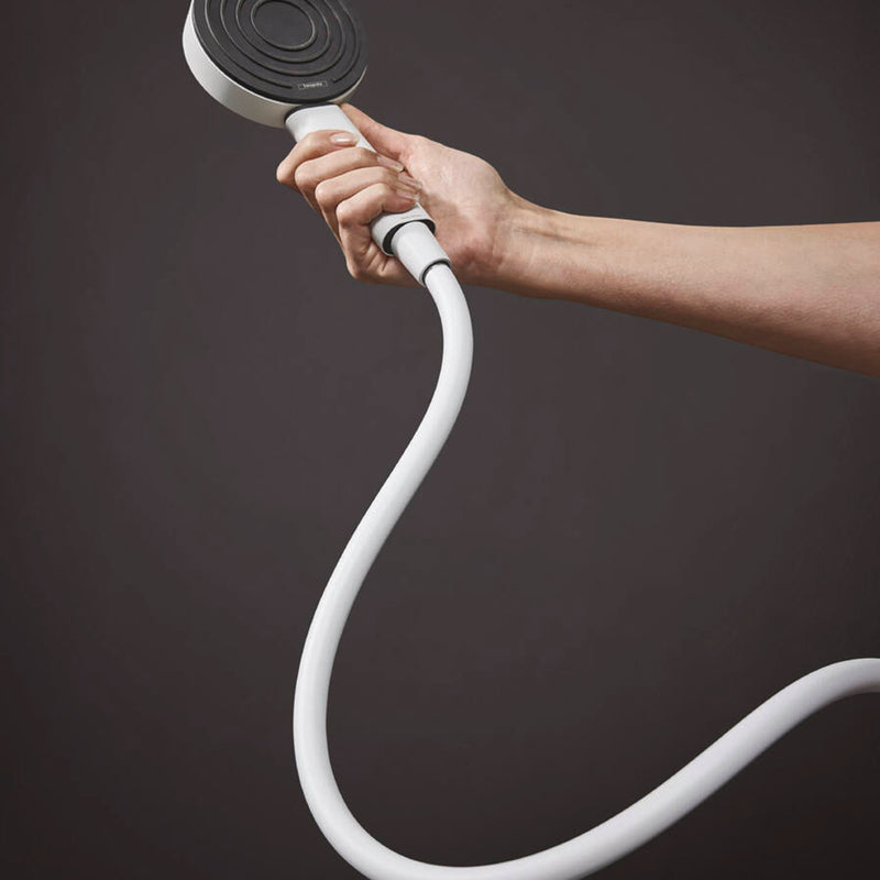 Techniflex Hand Shower Hose - Free Standing - 63" Brass/Matt White