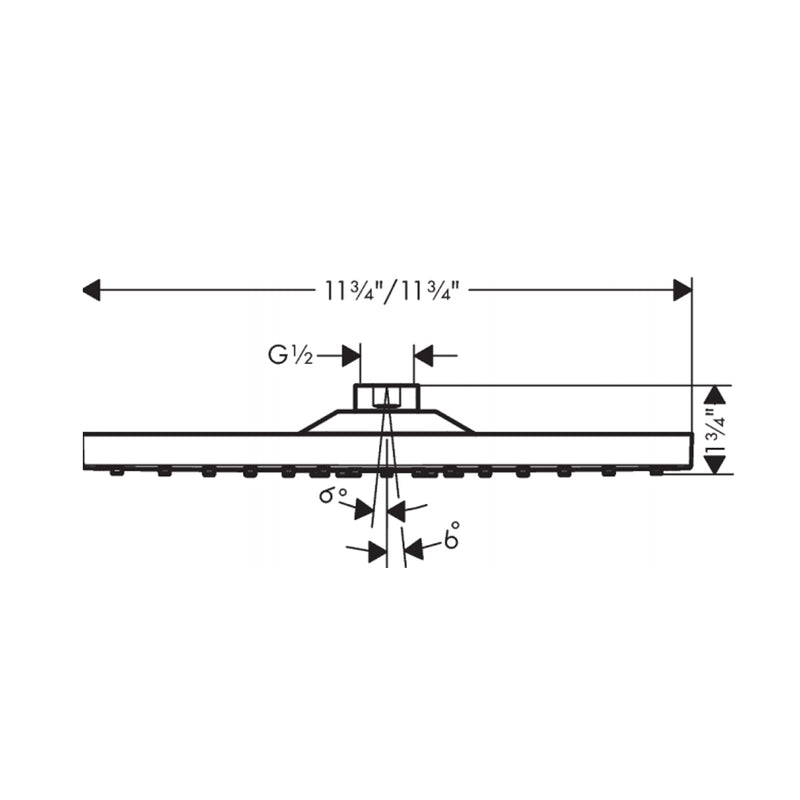 Raindance E 1-Way Thermostatic Trim Complete Shower Set - Wall Mount - 12" Brass/Brushed Black Chrome