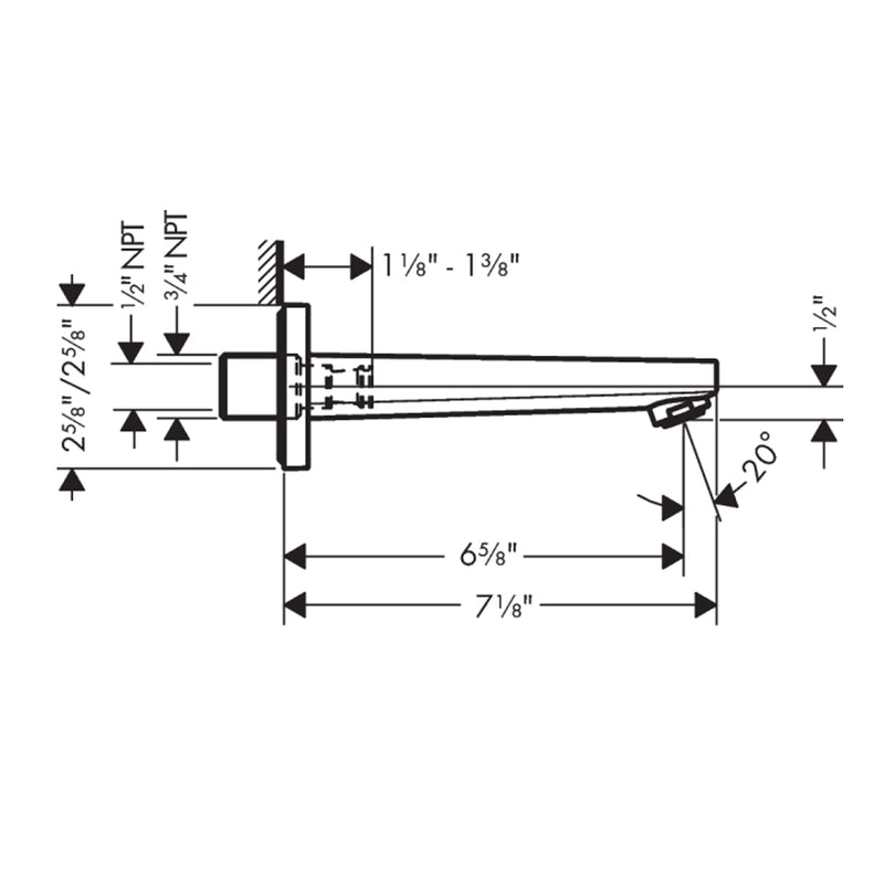 Raindance E 2-Way Thermostatic Trim Complete Shower Set - Wall Mount - 12" Brass/Brushed Nickel