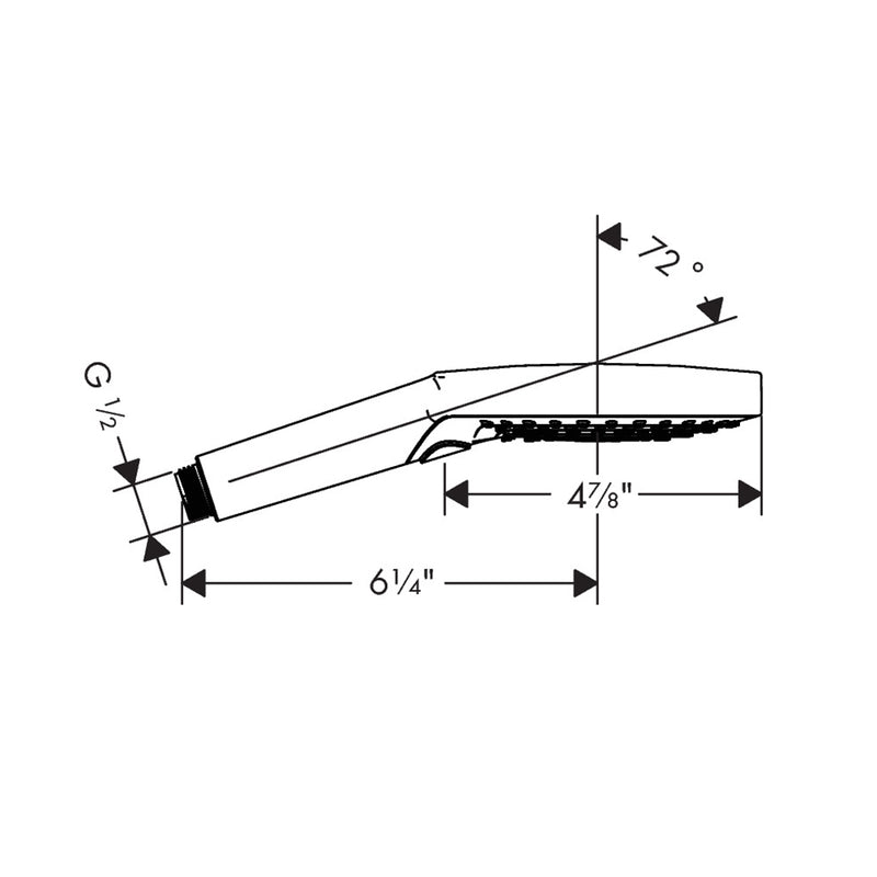 Raindance S 2-Way Thermostatic Trim Complete Shower Set - Wall Mount - 8" Brass/Matt White