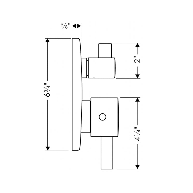 Raindance S 2-Way Thermostatic Trim Complete Shower Set - Wall Mount - 6" Brass/Polished Chrome