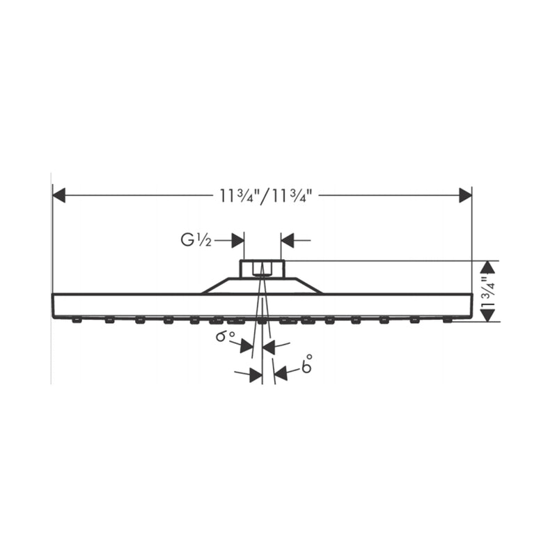 Raindance E 2-Way Thermostatic Trim Complete Shower Set - Wall Mount - 12" Brass/Brushed Black Chrome