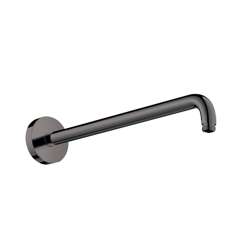 Raindance Shower Arm - Wall Mount - 15" Brass/Polished Black Chrome