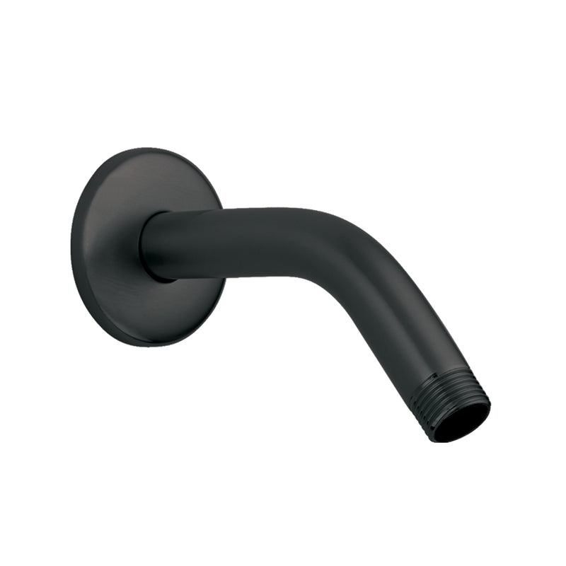 Standard Shower Arm - Wall Mount - 6" Brass/Matt Black