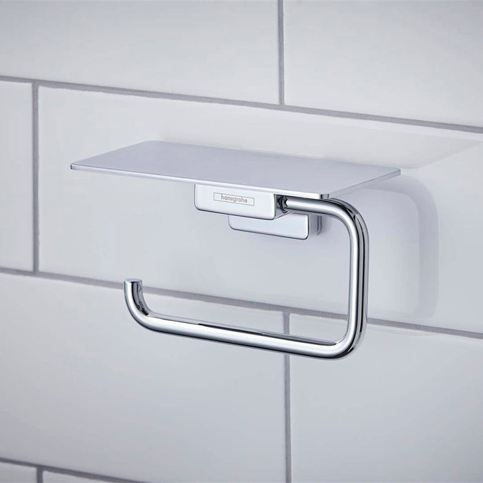 Addstoris Toilet Paper Holder - Wall Mount - 6" Brass/Polished Chrome