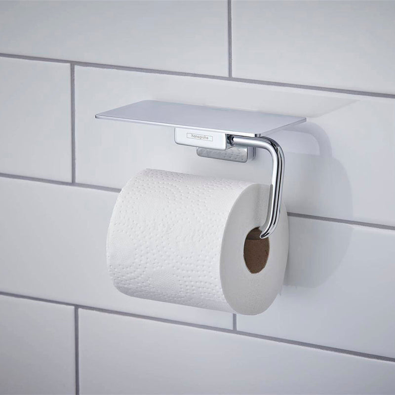 Addstoris Toilet Paper Holder - Wall Mount - 6" Brass/Polished Chrome