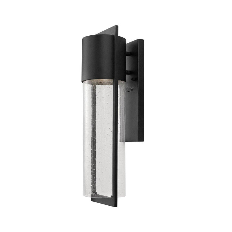 Shelter Outdoor Entrance Wall Light - Wall Mount - 21" Aluminum/Glass/Black