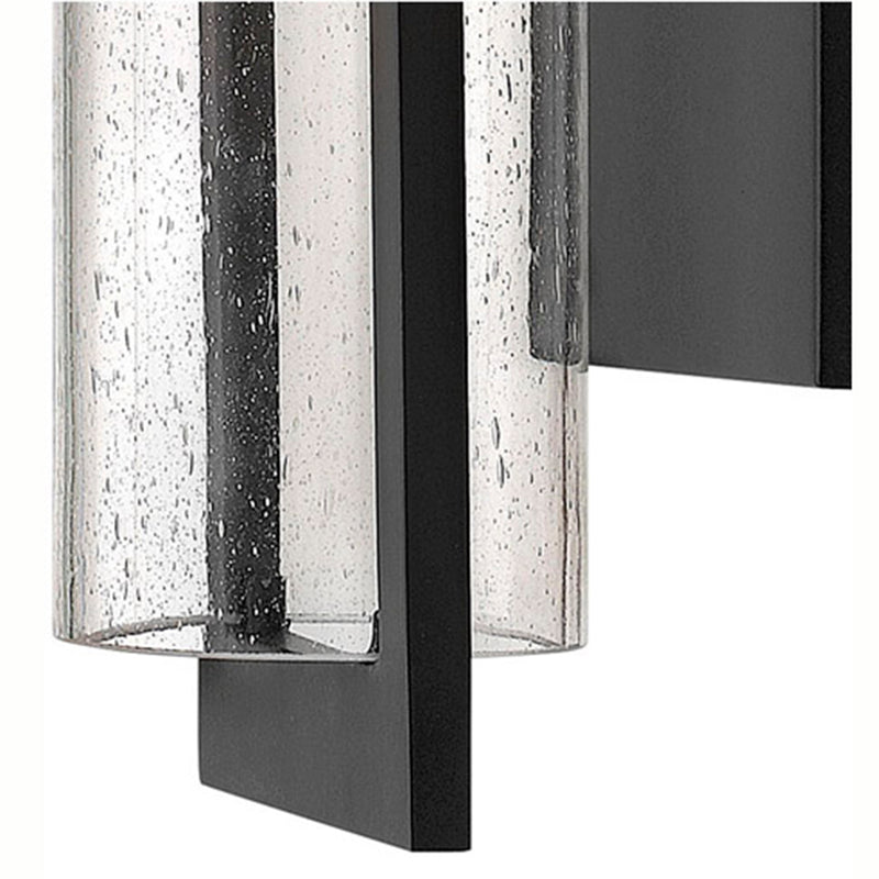 Shelter Outdoor Entrance Wall Light - Wall Mount - 21" Aluminum/Glass/Black
