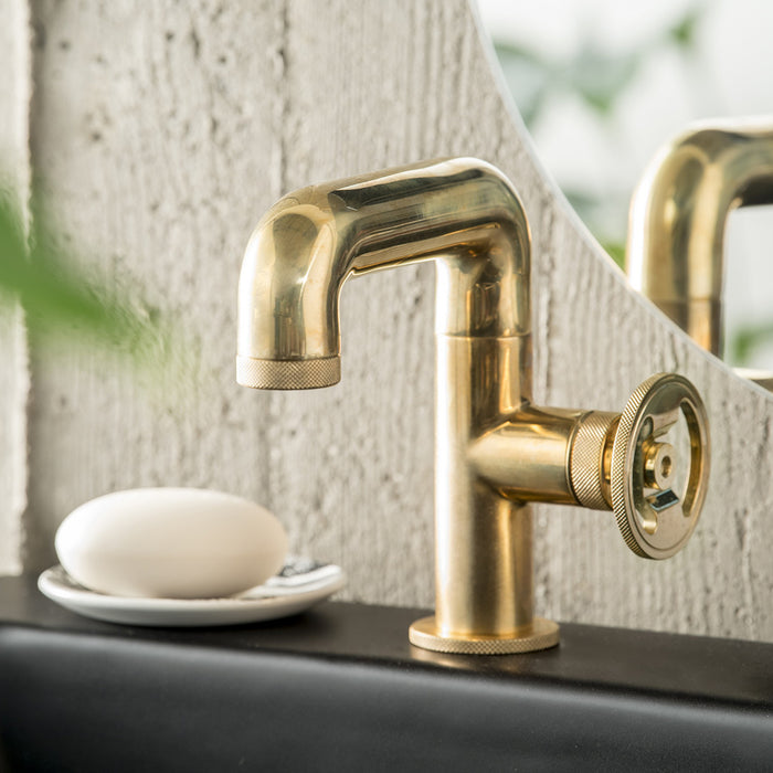 Bold Bathroom Faucet - Single Hole - 7" Brass/Rose Gold