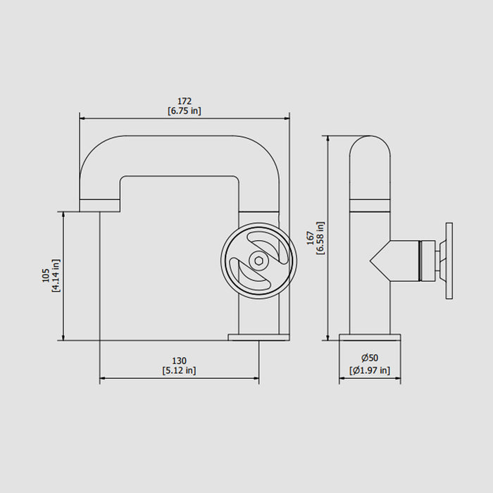 Bold Bathroom Faucet - Single Hole - 7" Brass/Rose Gold