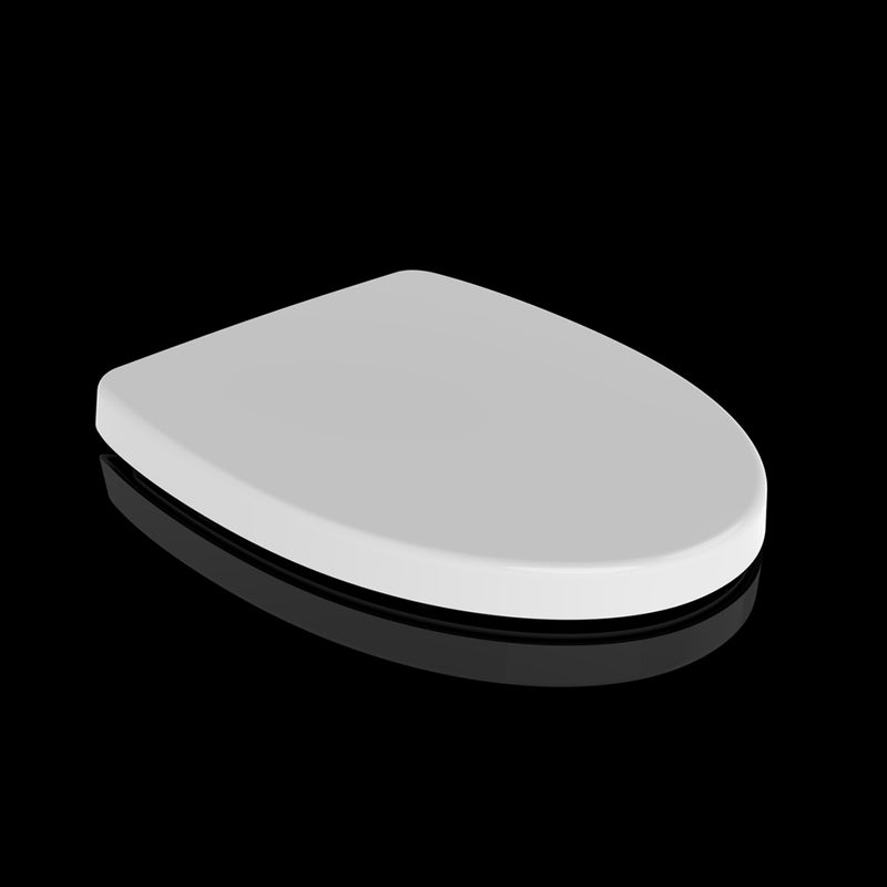 Universal Elongated Silent Close Quick-Release Toilet Seat And Cover - Toilet Mount - 17" Duroplast/Gloss White