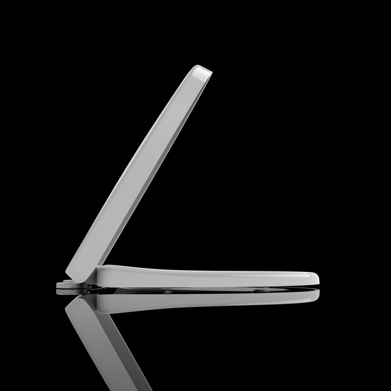 Universal Elongated Silent Close Quick-Release Toilet Seat And Cover - Toilet Mount - 17" Duroplast/Gloss White